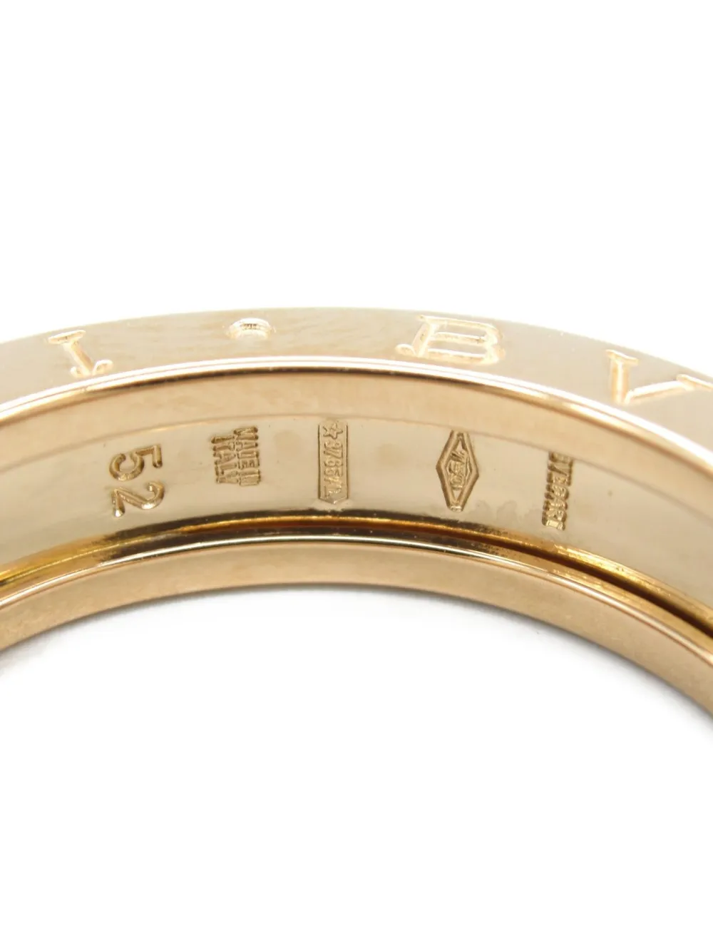 Pre-owned Bvlgari 2010s 18k Rose Gold B.zero1 Ring