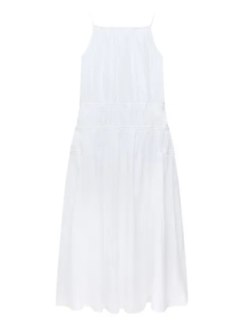 Another Tomorrow vestido fruncido con espalda redonda
