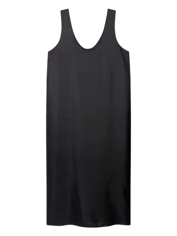 Another Tomorrow Silk Tank Dress | Black in