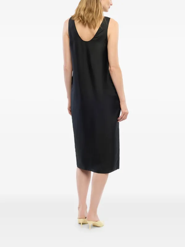 Another Tomorrow Silk Tank Dress | Black | FARFETCH