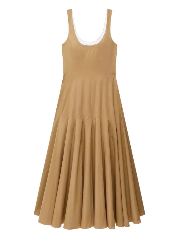 flared tank dress Plus Size Sleeveless Jersey Flared Swing Tank Dress with Side Pockets –  TheLovely.com main image 0