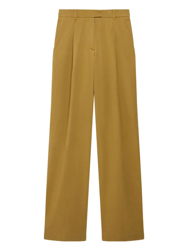 Another Tomorrow Pleat-detailing Trousers in Neutrals
