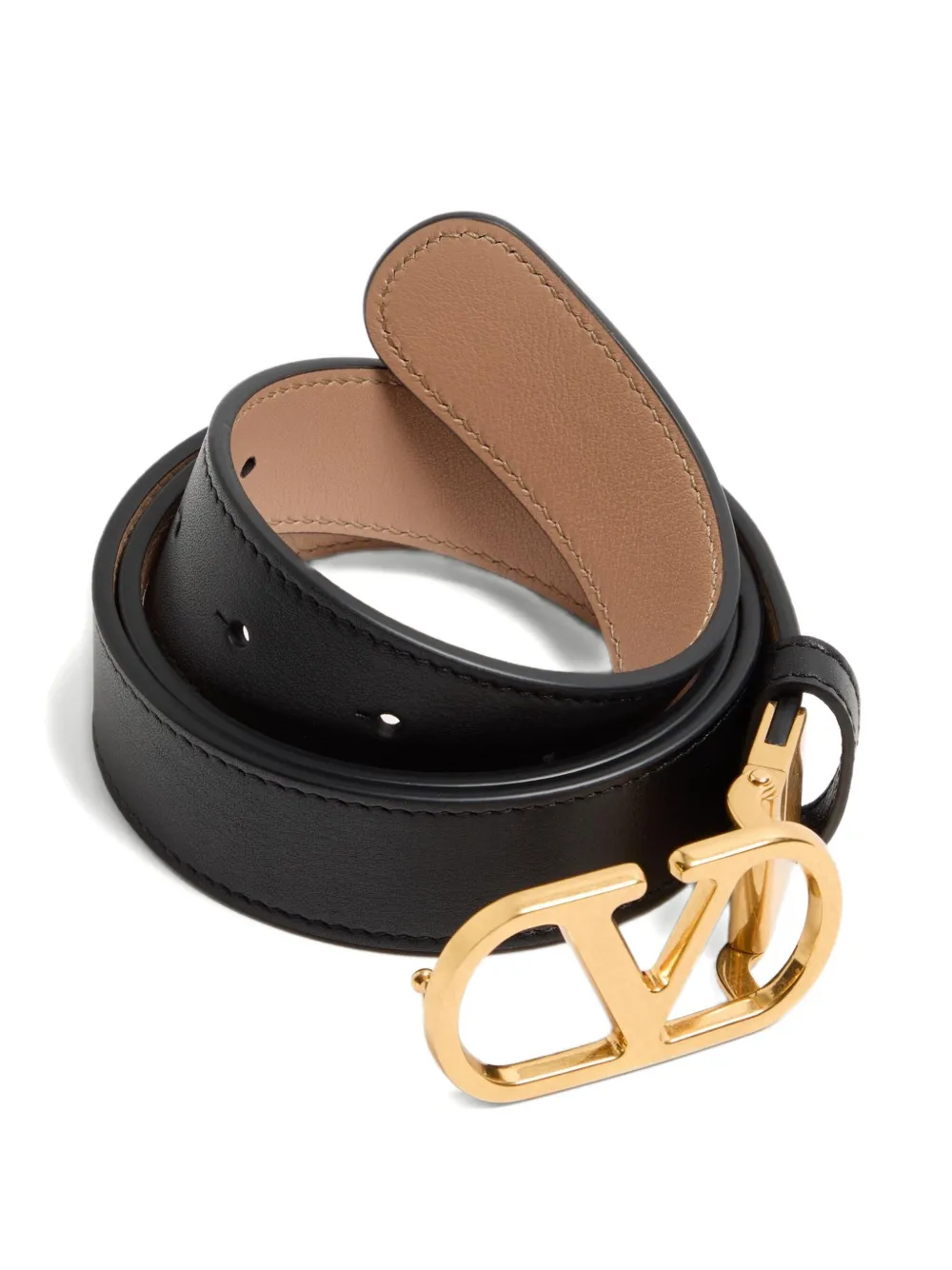 Valentino Garavani VLogo Signature leren riem Zwart