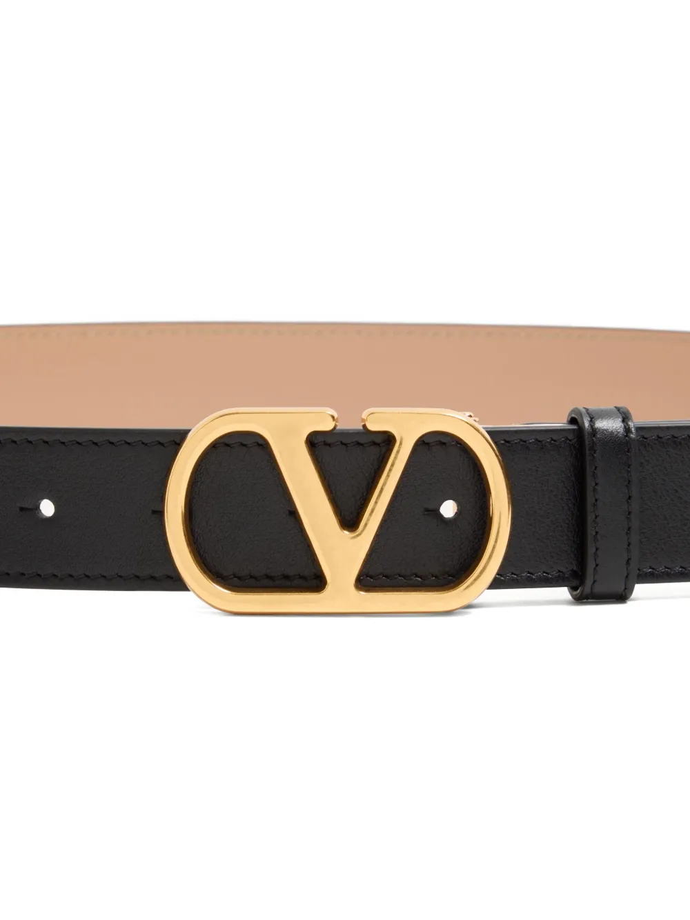 Valentino Garavani VLogo Signature leren riem Zwart