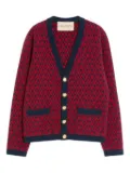 Valentino Garavani diamond-patterned cardigan - Red