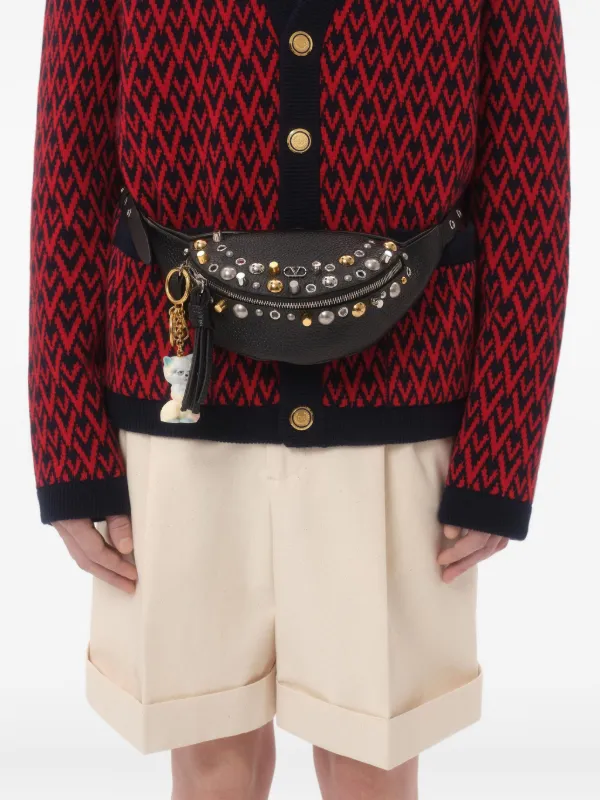 Valentino Garavani Toute La V カーディガン | レッド | FARFETCH JP