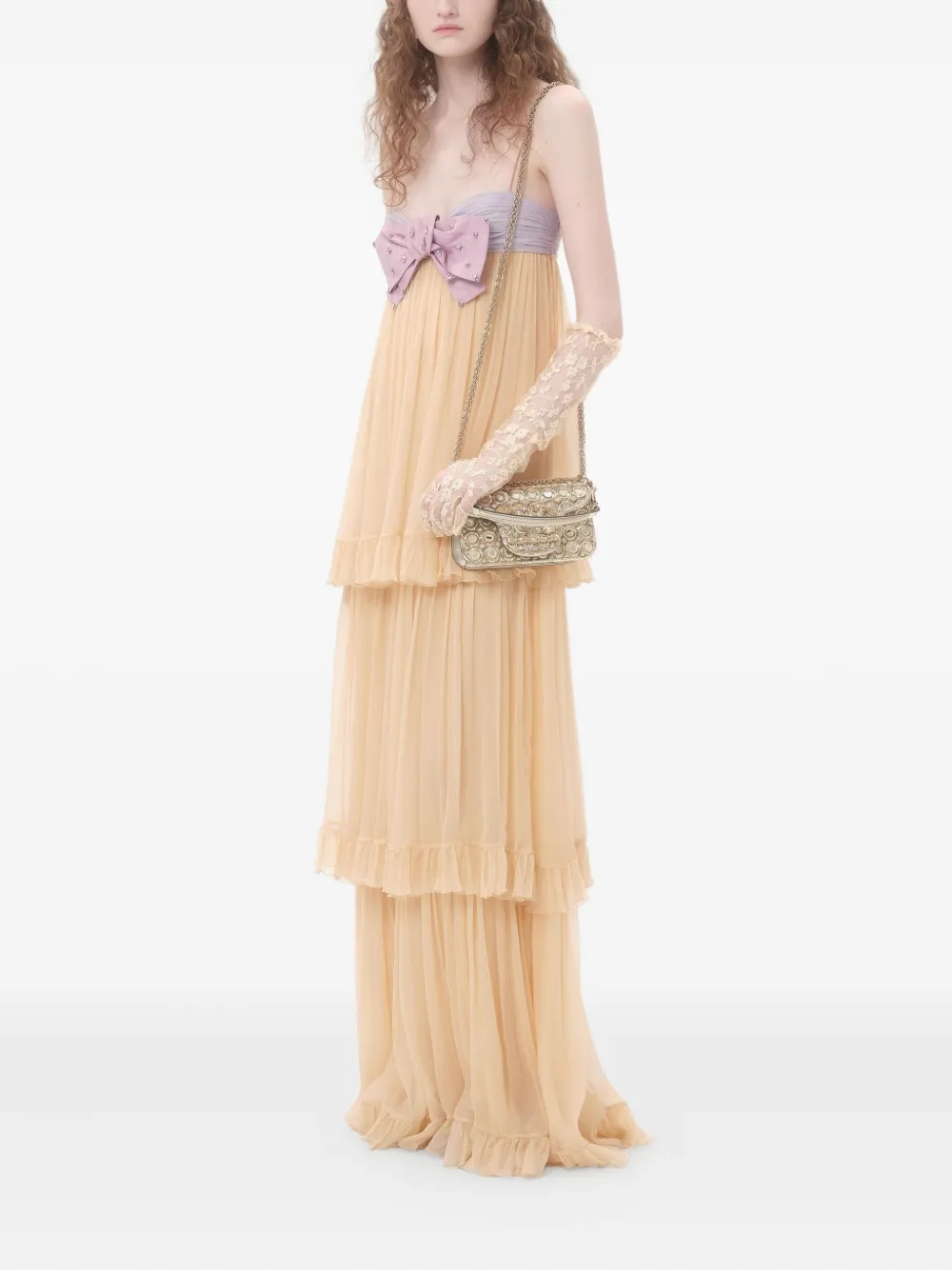 Valentino Garavani Loc&ograve; kleine schoudertas - Beige