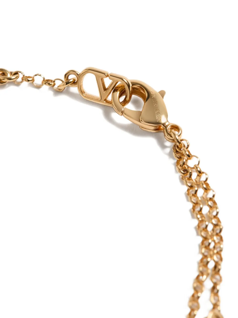 Valentino Garavani Armband met goudkleurig logo - ALS GOLD/GREEN