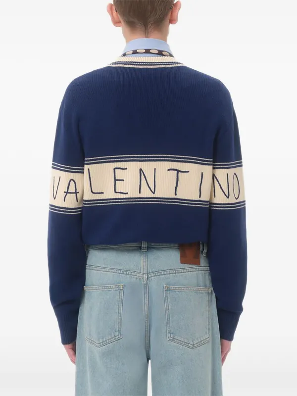 Valentino Garavani シェ ジャカード セーター | ブルー | FARFETCH JP