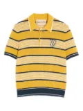 Valentino Garavani striped knitted polo short - Yellow