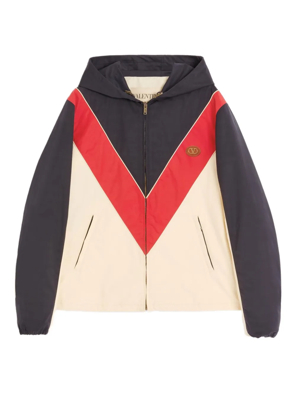 Valentino Garavani Vロゴ シグネチャー ウインドブレーカー - ホワイト Valentino Garavani Vロゴ シグネチャー ウインドブレーカー - ホワイト