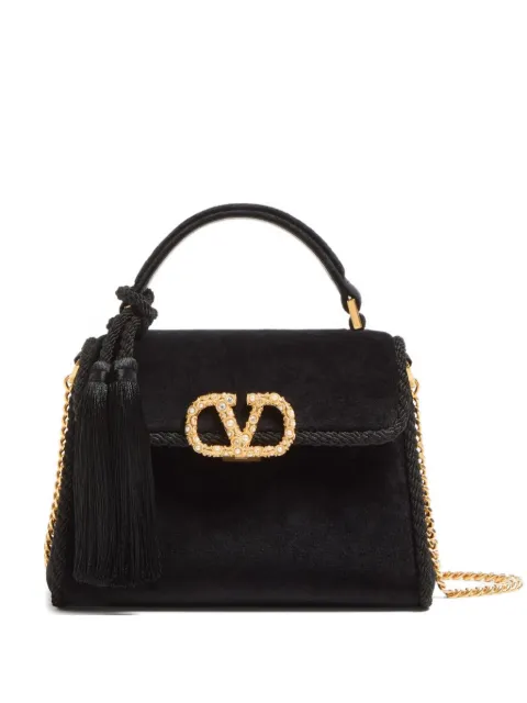 Valentino Garavani tassel-embellished suede shoulder bag