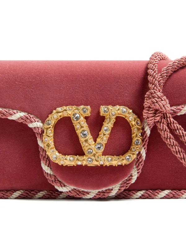 Valentino Garavani Locò jewel-embellished VLogo Clutch