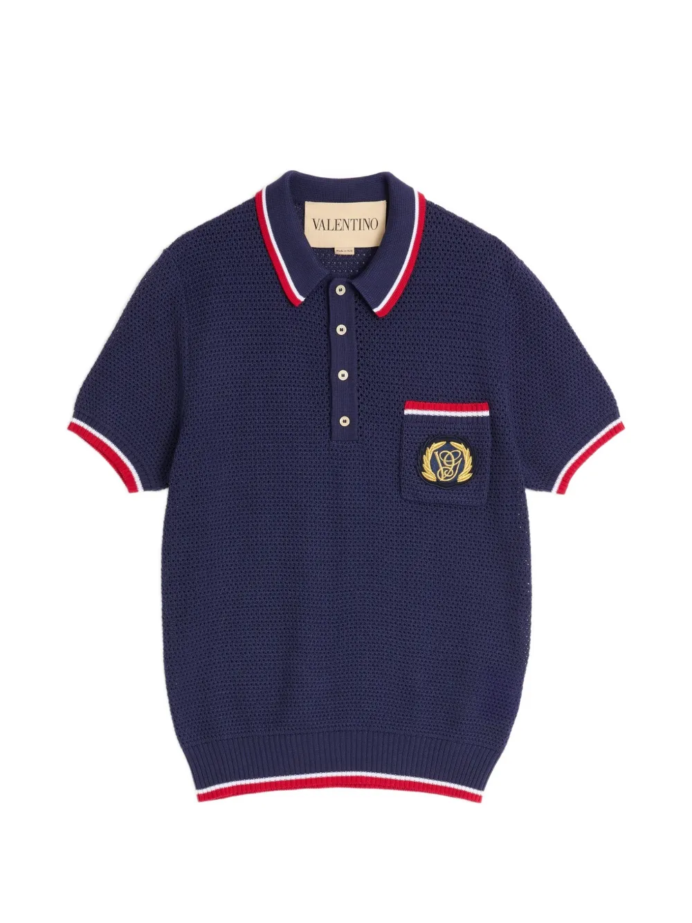 Valentino Garavani Poloshirt met contrasterende afwerking Blauw