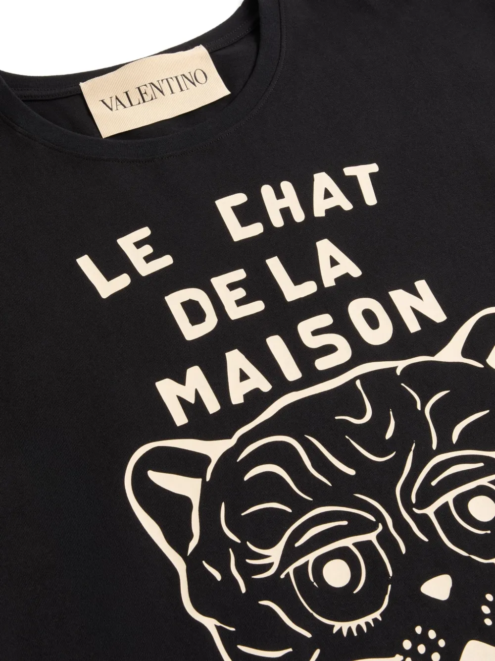 Valentino Garavani Chat De La Maison T-shirt met print Zwart