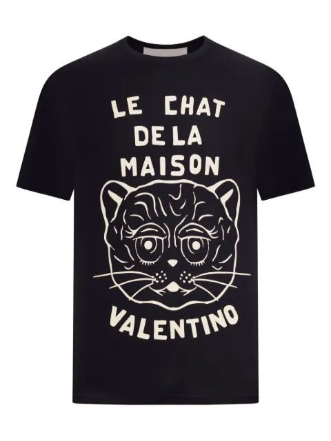 Valentino Garavani تيشيرت قطن بطبعة Chat De La Maison