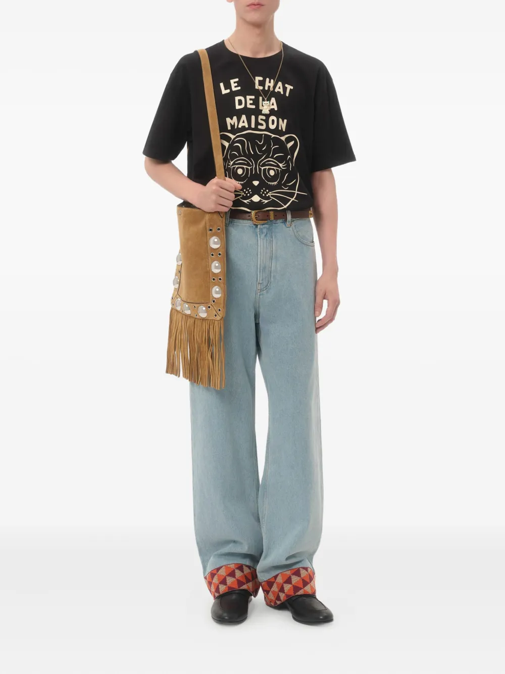 Valentino Garavani Chat De La Maison-print cotton T-shirt | T-Shirts | Image 2