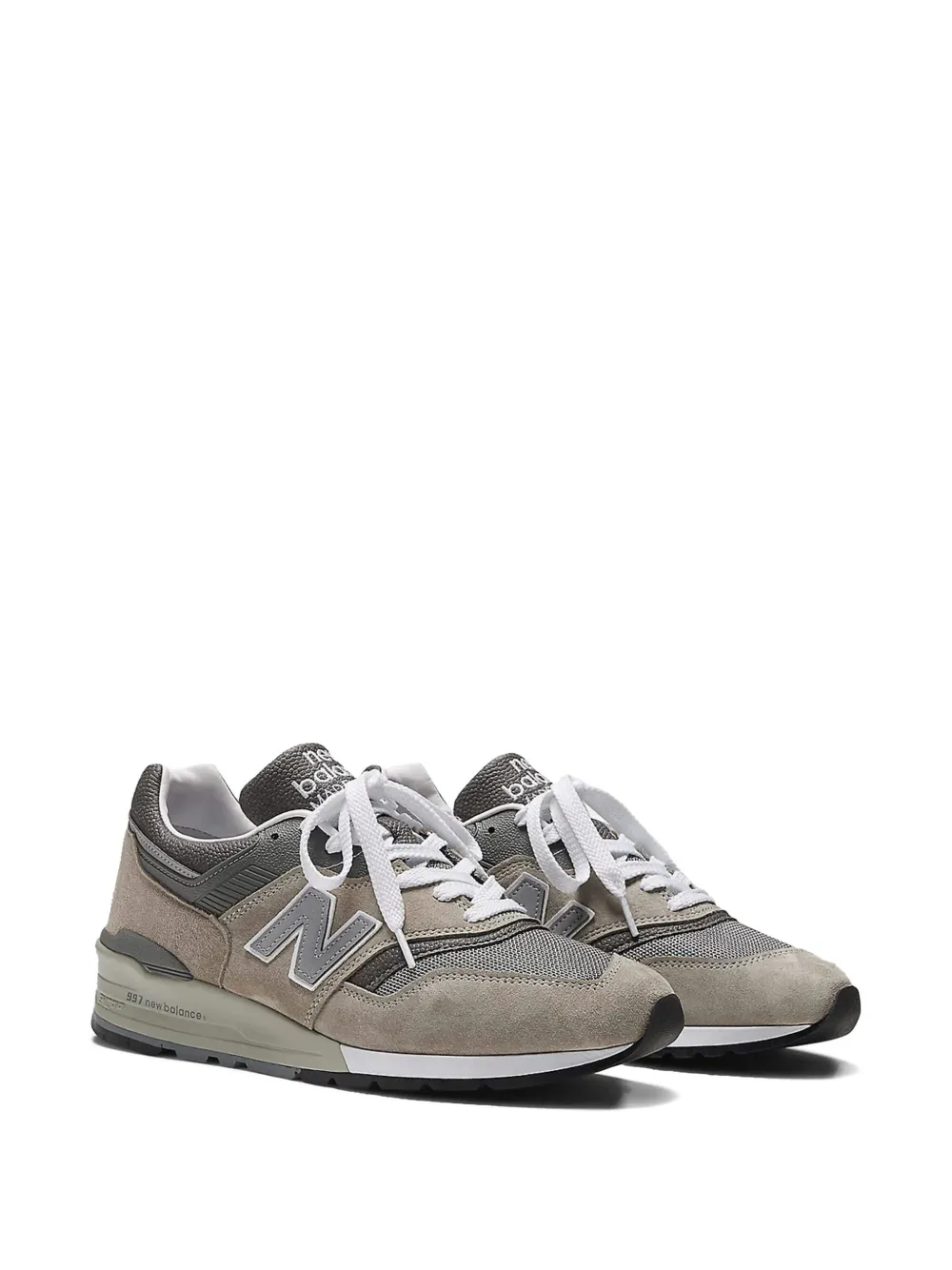 New Balance Made in USA 997 mesh-panelled suede sneakers Grey