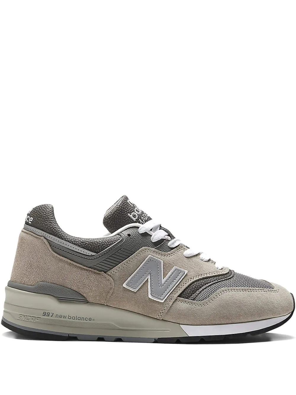 New Balance Made in USA 997 mesh-panelled suede sneakers Grey