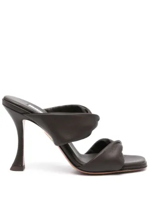 Aquazzura ストラップミュール | ブラック | FARFETCH JP