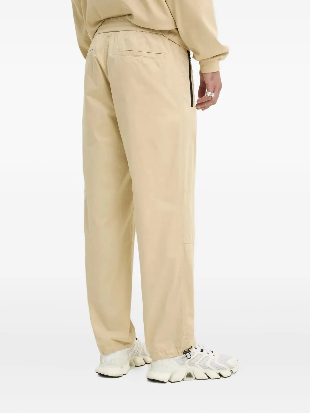 HUGO Broek met trekkoord en vlakken Beige