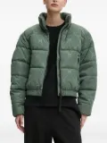 HUGO logo-patch quilted jacket - Green