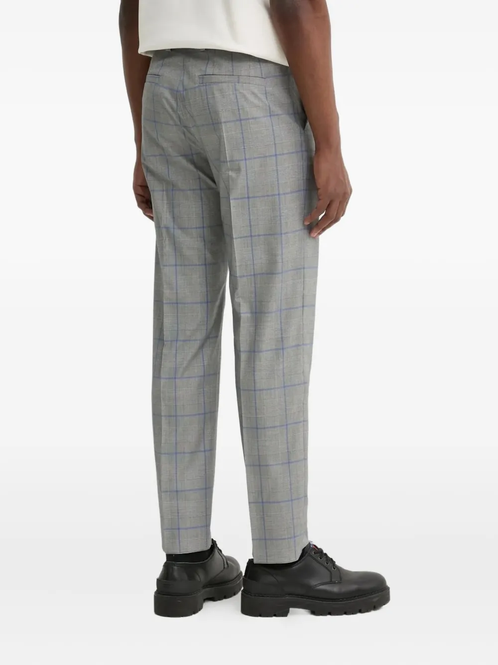 HUGO Geruite pantalon Grijs