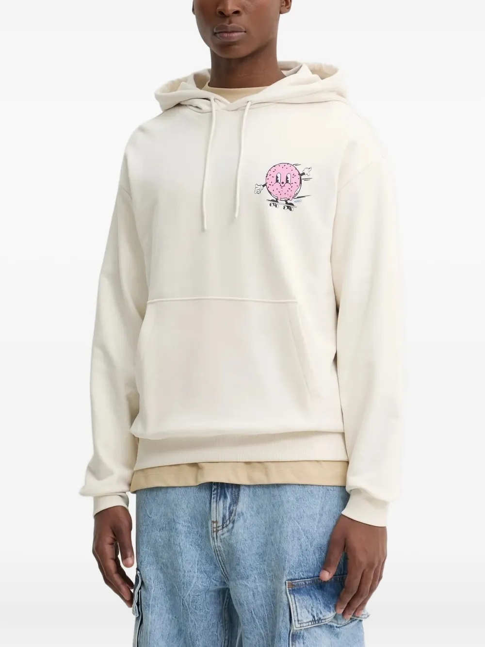 HUGO Hoodie met print Wit