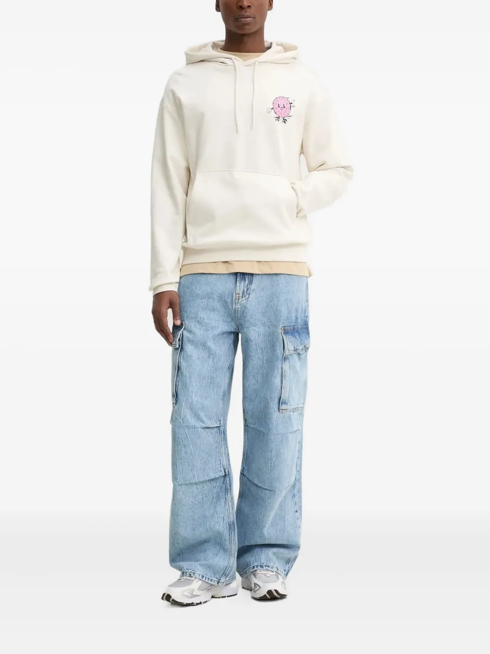 HUGO Hoodie met print Wit