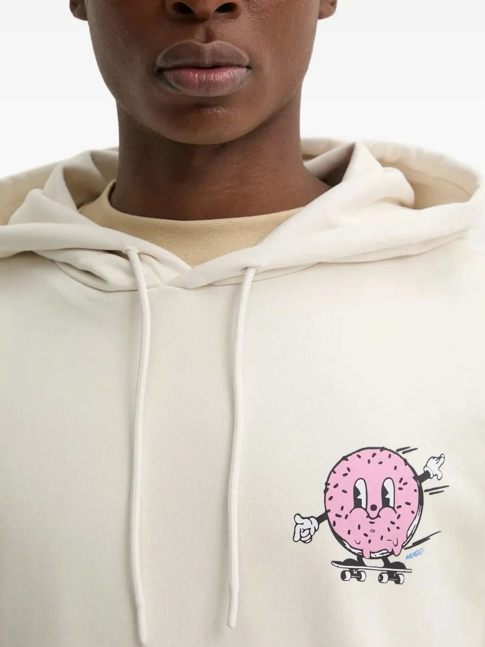 HUGO Hoodie met print Wit