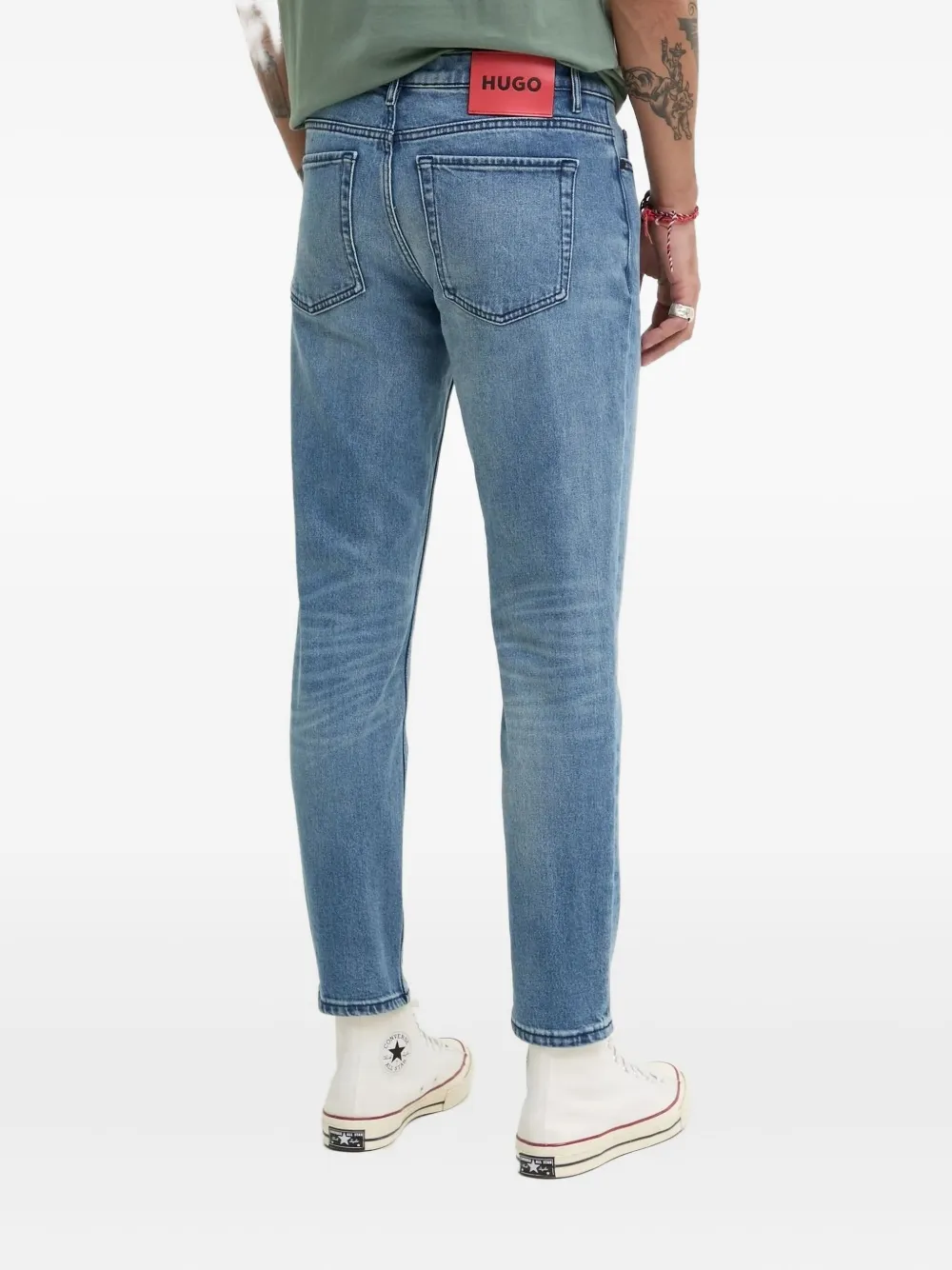 HUGO Jeans met logo-applicatie Blauw