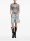 HUGO logo-print mesh T-shirt - Grey
