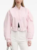 HUGO smiley-face pocket bomber jacket - Pink