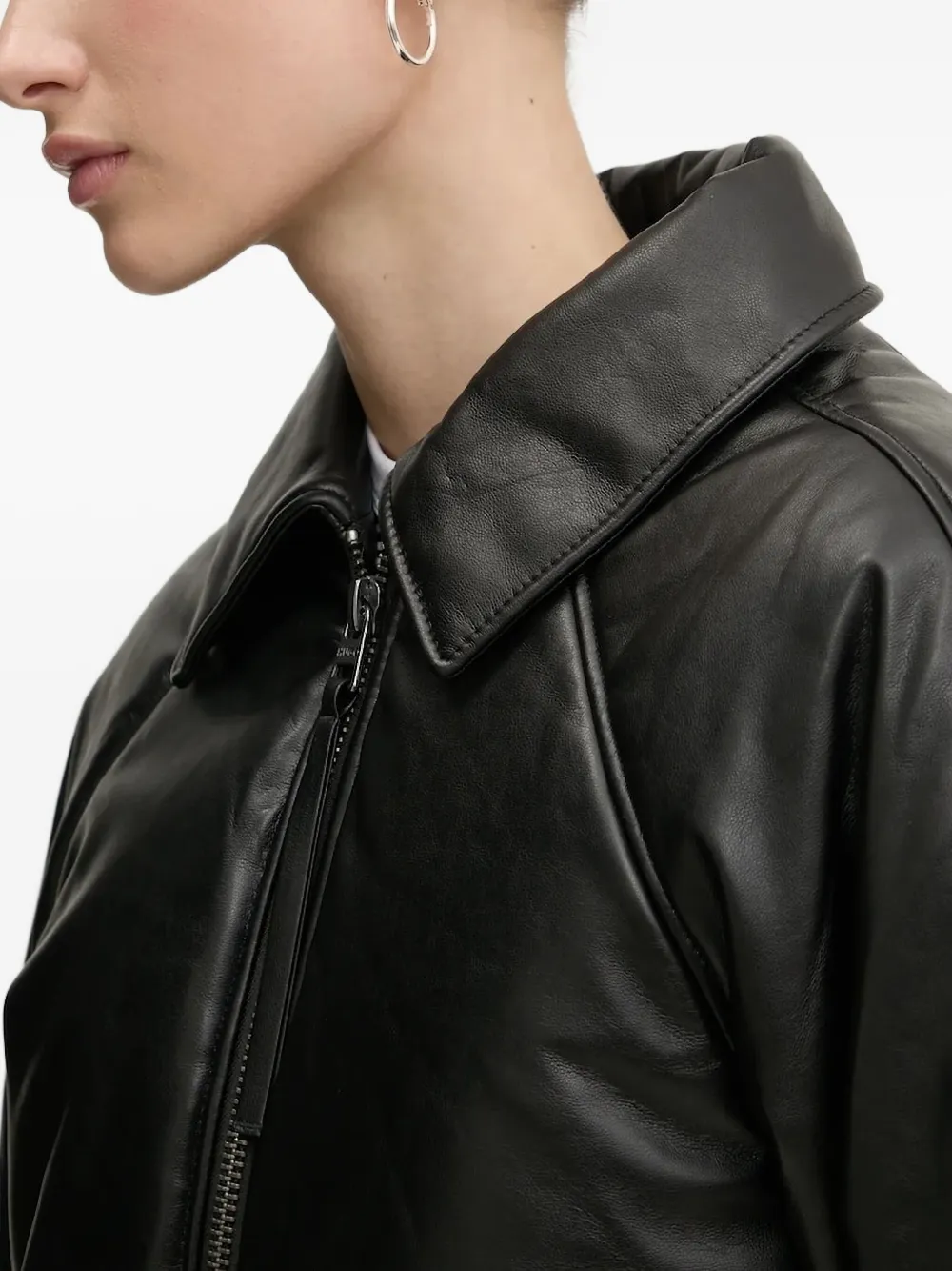 Hugo Boss Zip-up Bomber Jacket In Black