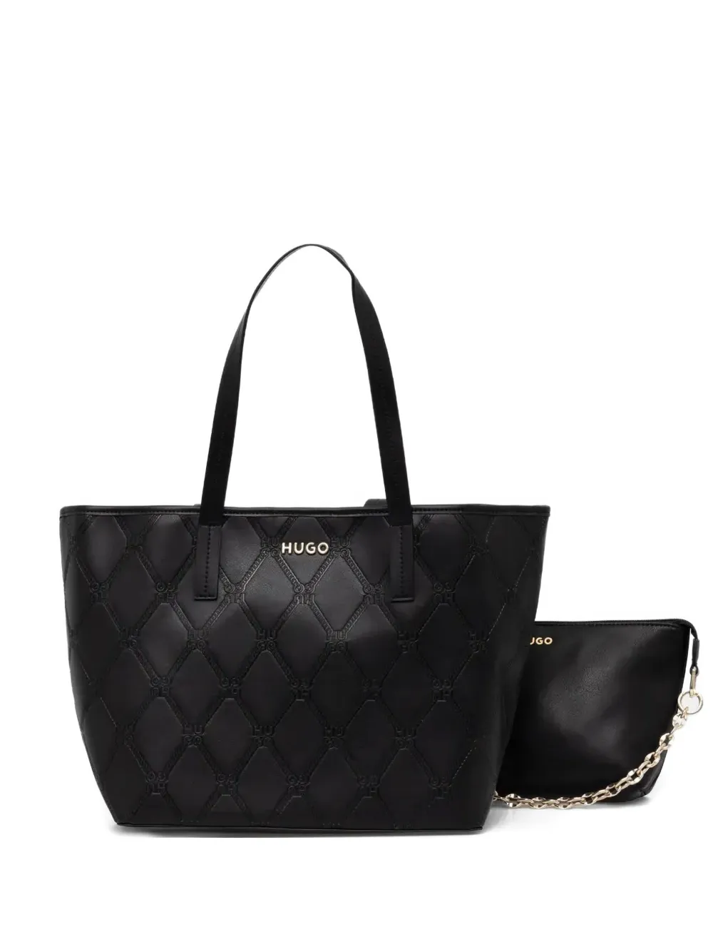 HUGO logo-lettering tote bag | Black | Image 1
