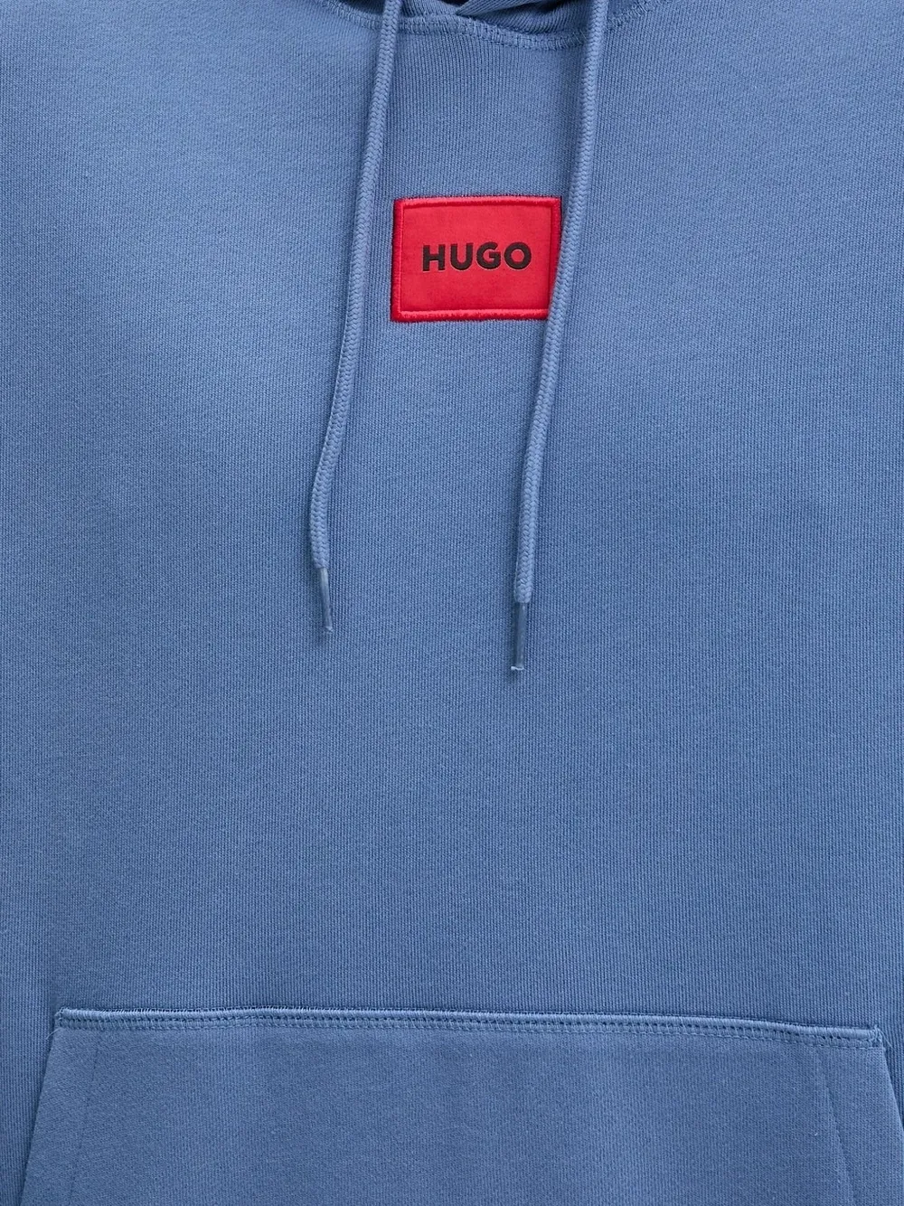 HUGO Hoodie met logopatch Blauw
