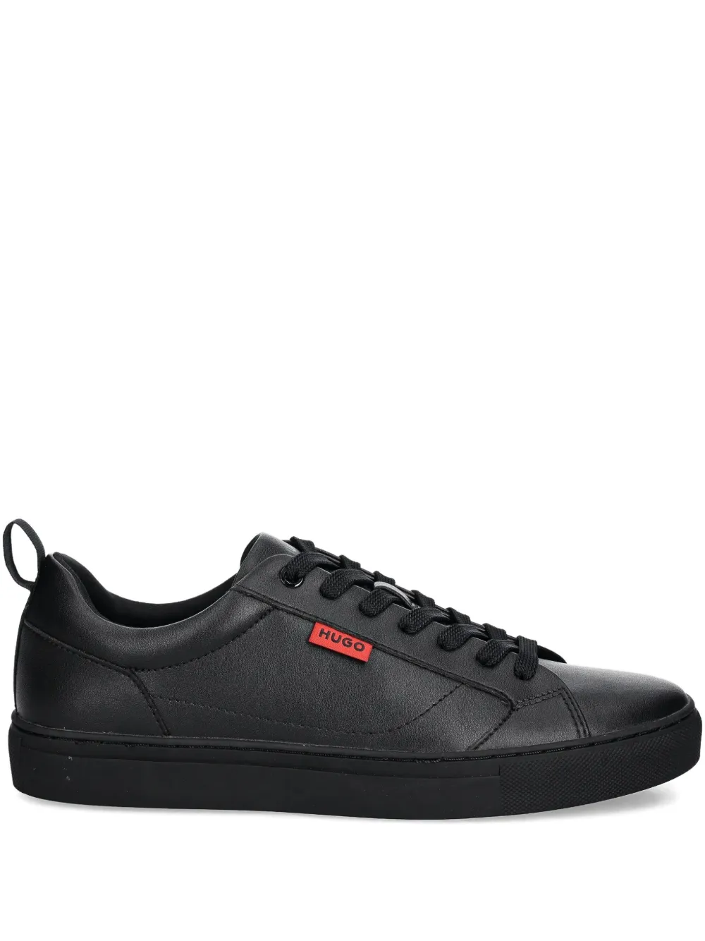HUGO logo-patch lace-up sneakers | Black | Image 1