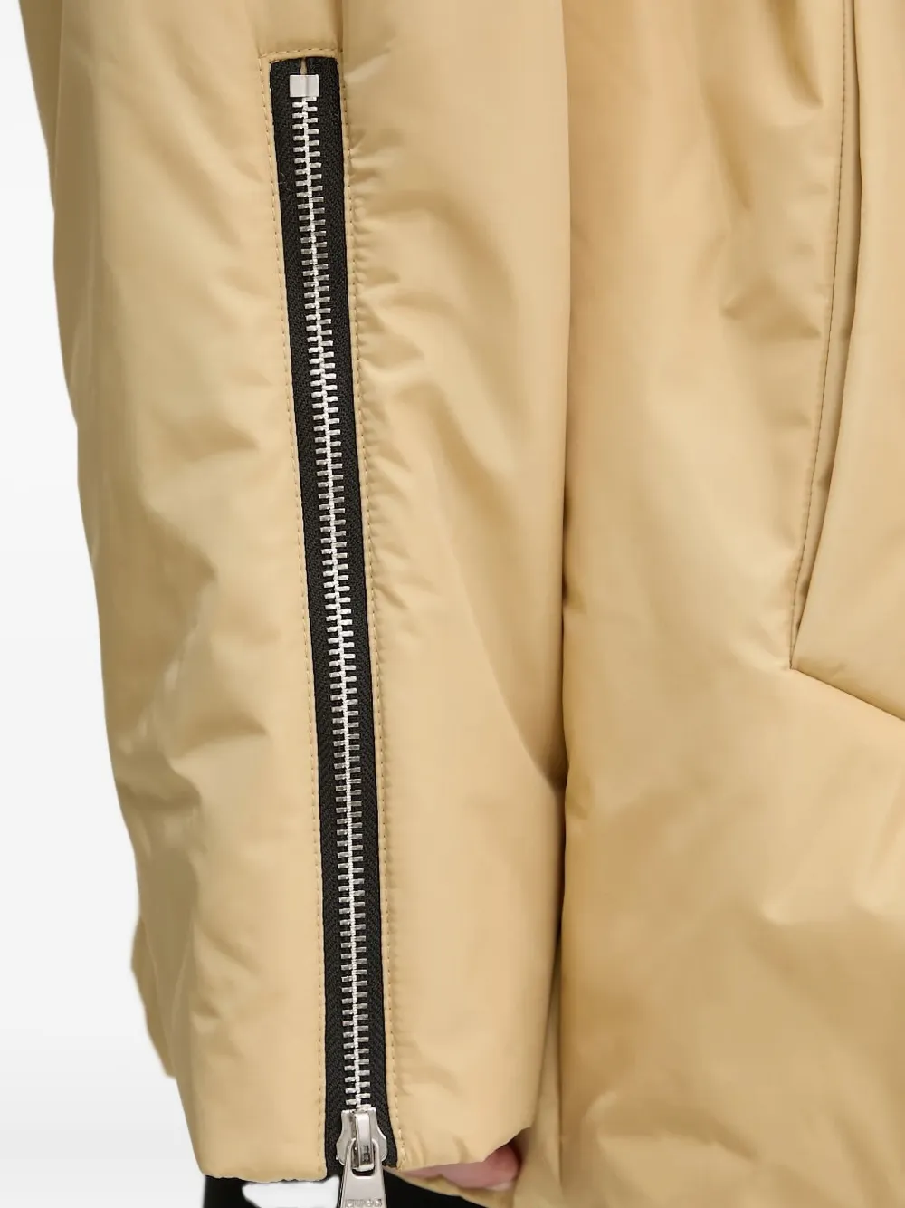Hugo Boss Belted Zip-cuff Coat In Neutral