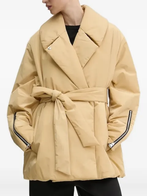 HUGO manteau ceinturé à poignets zippés