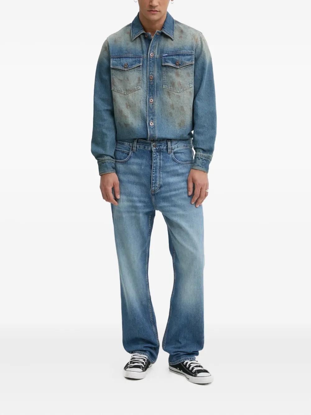 HUGO distressed-effect denim shirt | Image 2