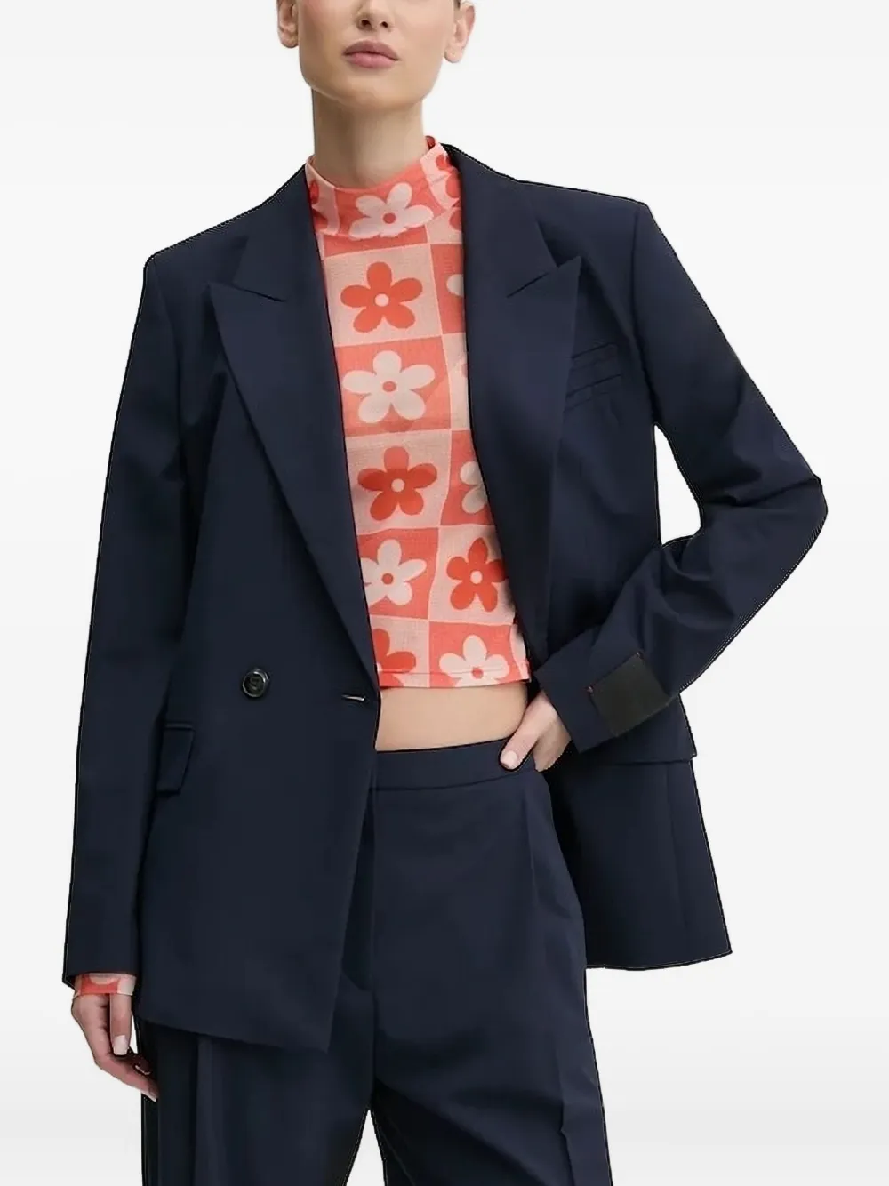 HUGO Colbert met dubbele rij knopen Blauw