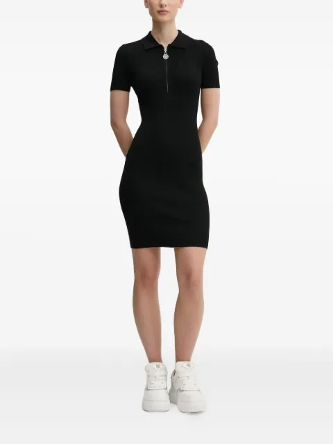 HUGO vestido tejido de canalé mini con cierre