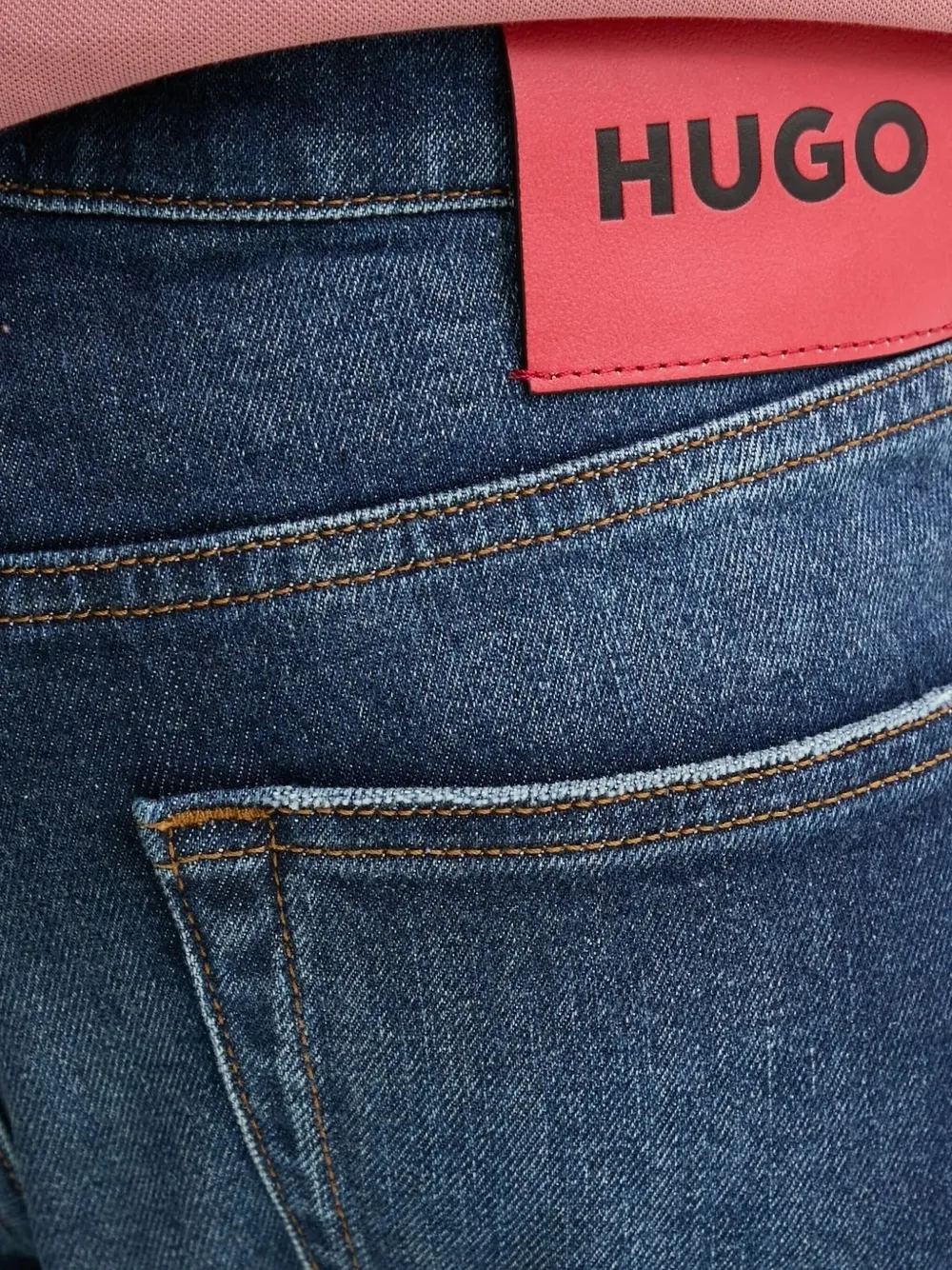HUGO Jeans met logopatch Blauw