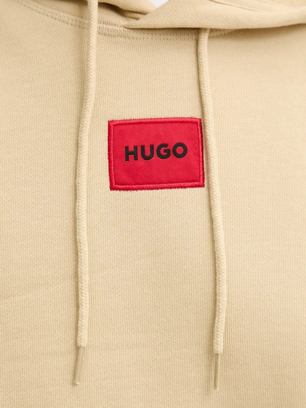 HUGO Hoodie met logopatch Beige