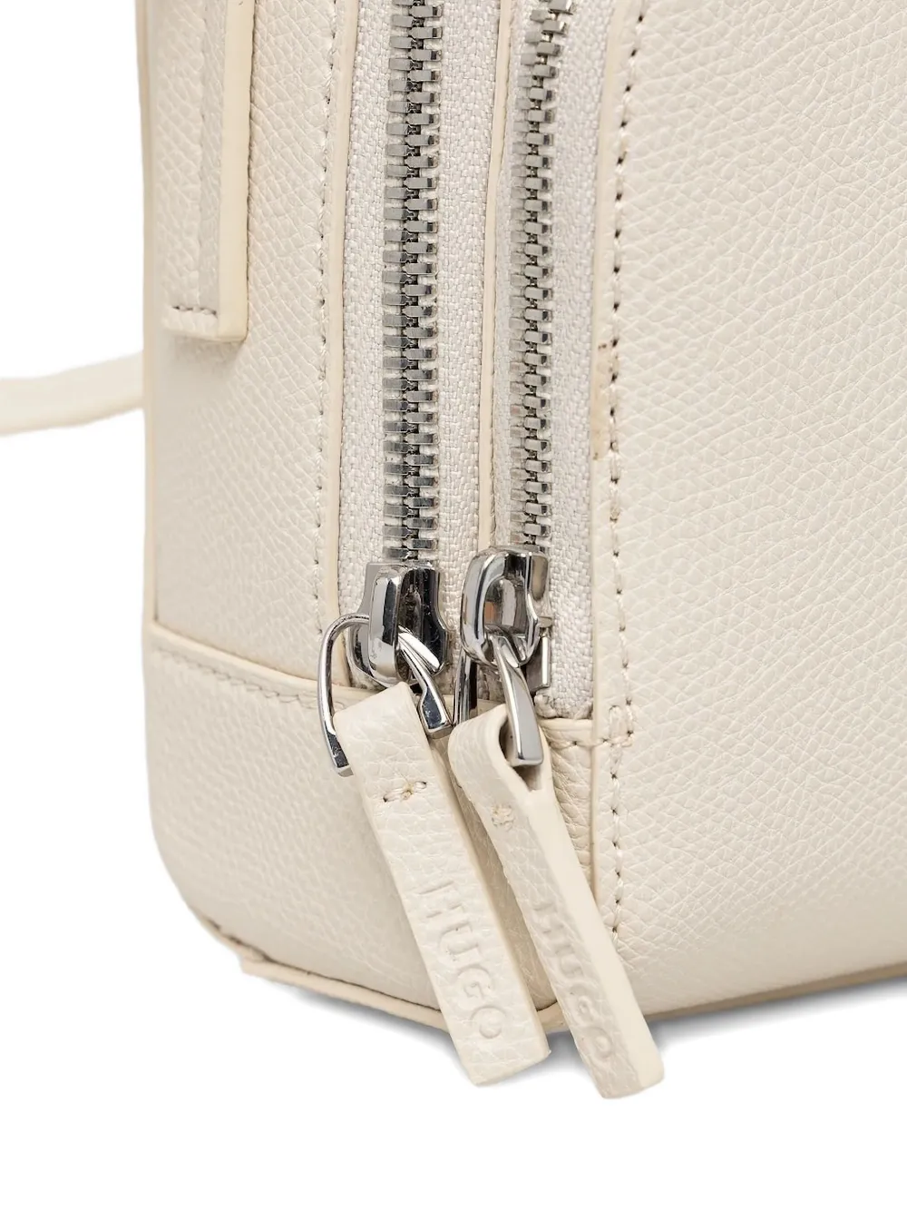 Hugo Boss Chris Double-zip Crossbody Bag In White