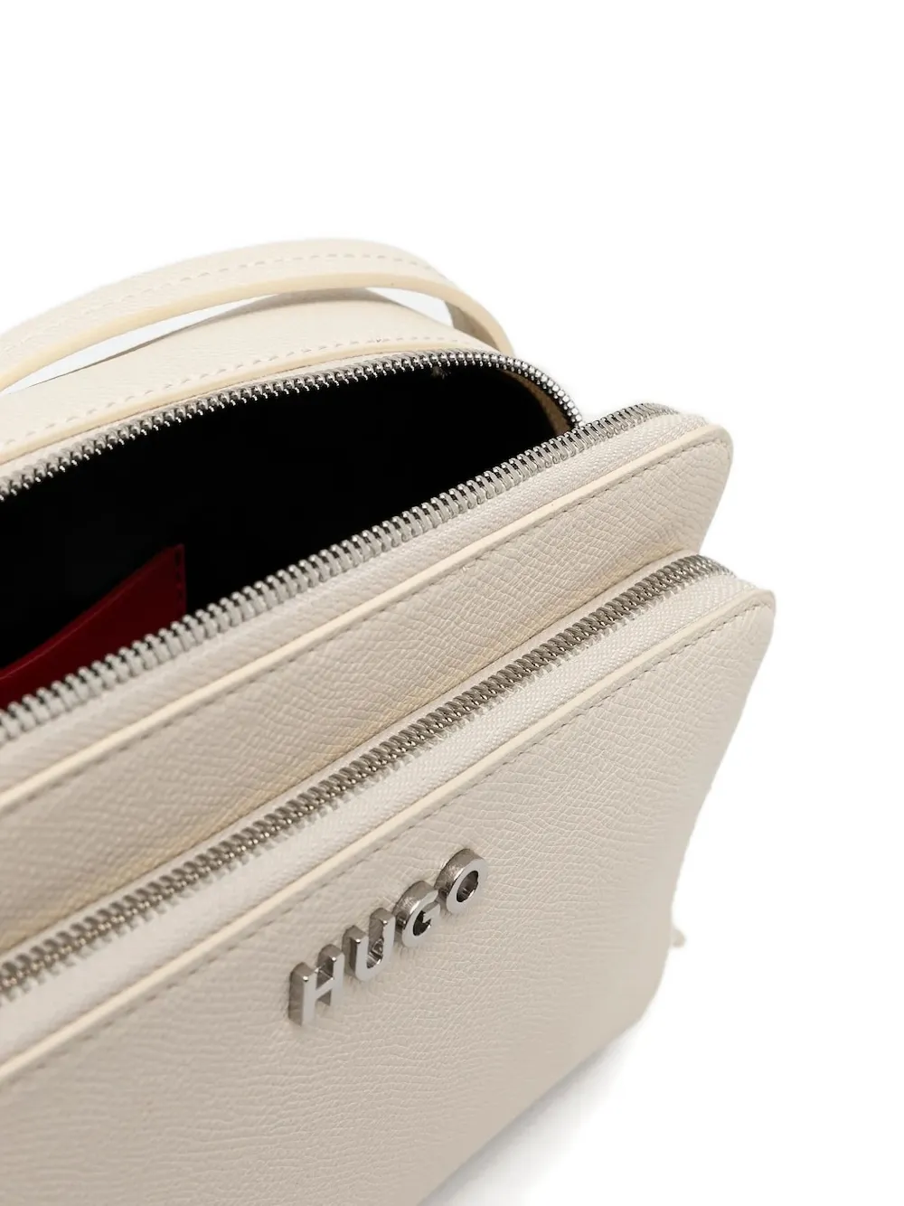 Hugo Boss Chris Double-zip Crossbody Bag In White