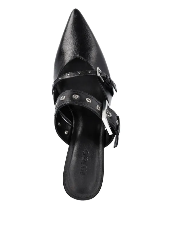 HUGO レザーミュール | ブラック | FARFETCH JP HUGO レザーミュール | ブラック | FARFETCH JP