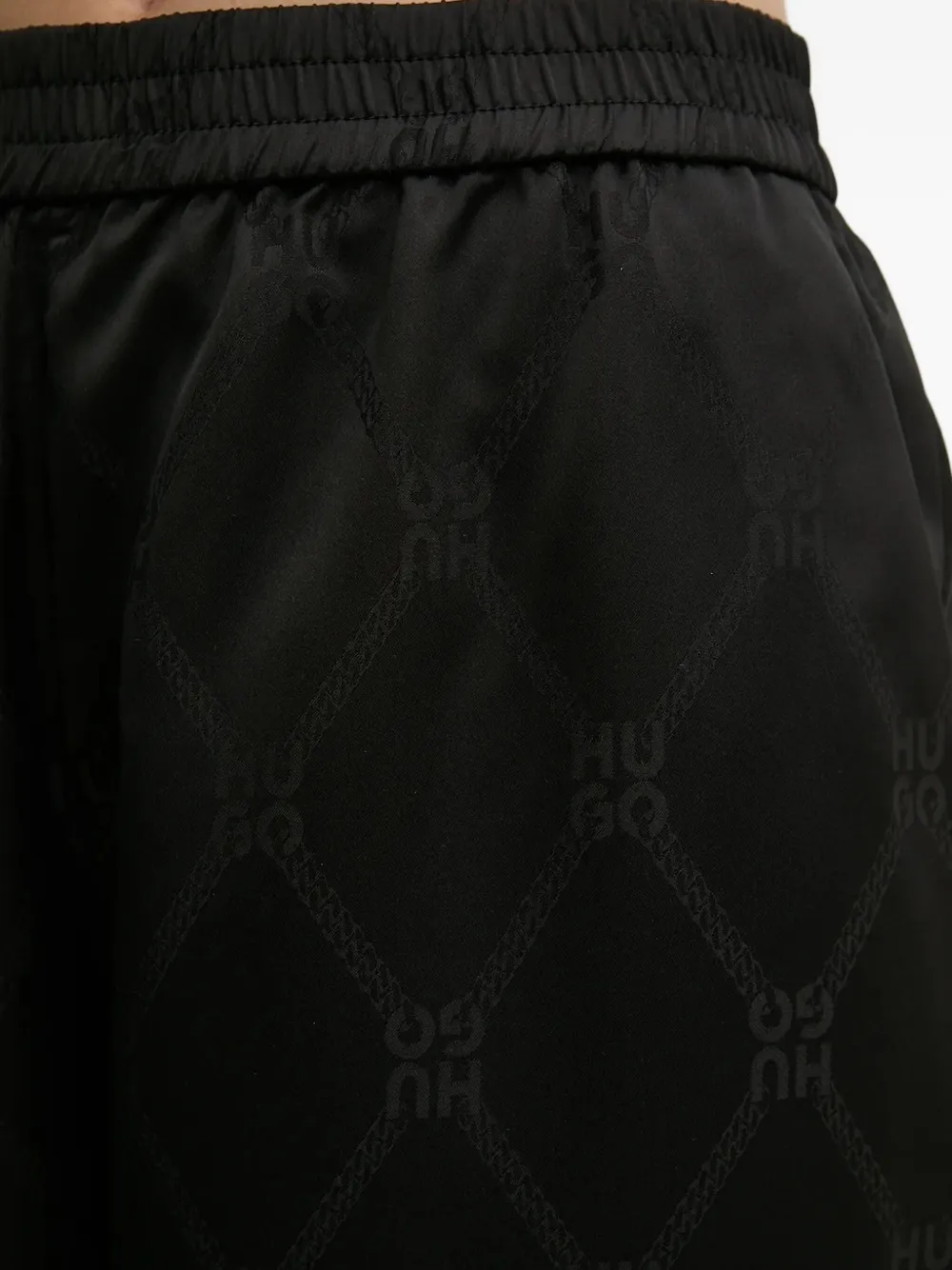 HUGO Broek met monogram Zwart