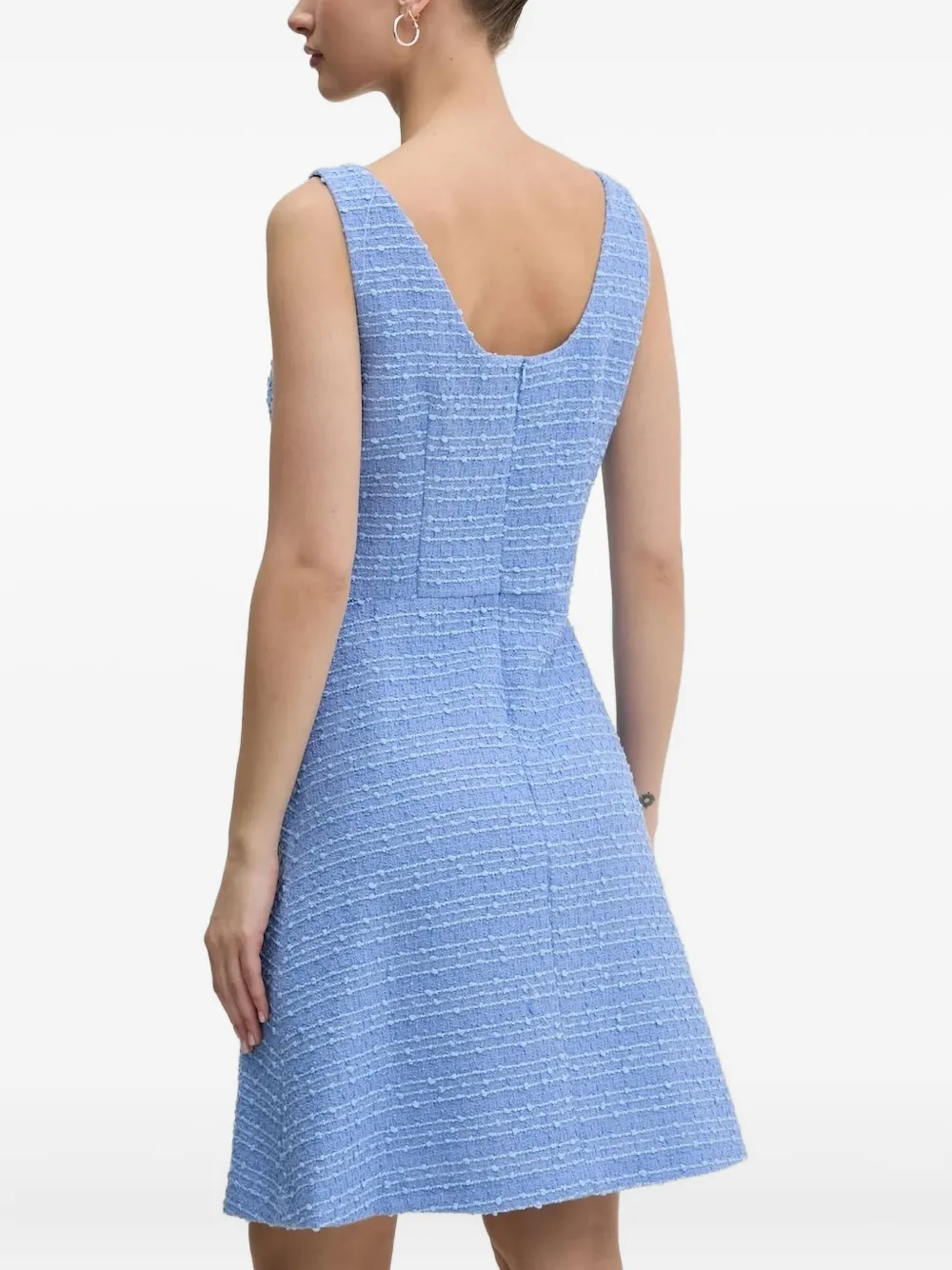 HUGO tweed midi dress Blauw