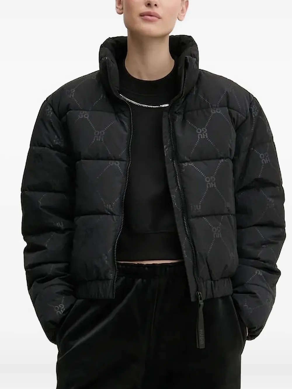 Hugo Boss Chain-embellished Sweatshirt In Black